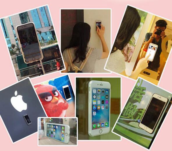 Wholesale clear Transparent Magic Self Sticky Cell Phone case Antigravity phone Case For iPhone 6 7 7Plus